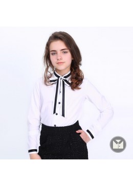 Timbo белая школьная блуза для девочки Sandra B050416
